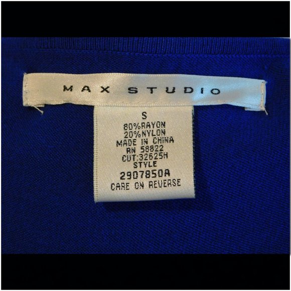 Max Studio Sweater Dress Size Small Royal Blue Tunic NWT - Picture 4 of 4